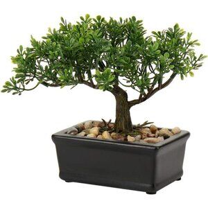 Artificial Bonsai Tree Juniper Faux Plants Indoor Small Fake Plants Decor